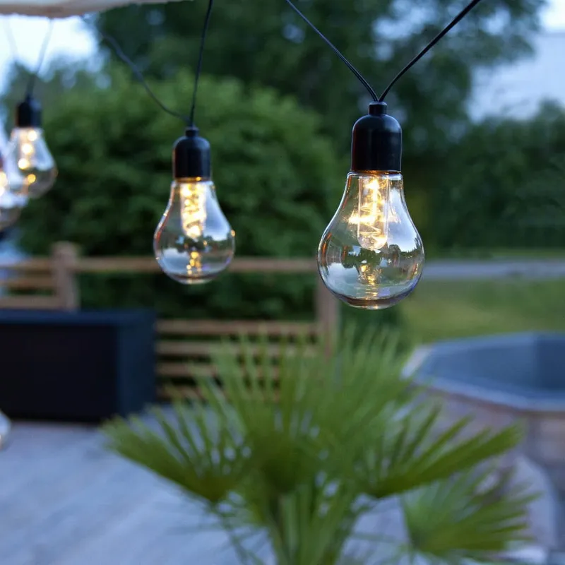 Girlanda ogrodowa 10 lampek LED GLOW na baterie IP44 — zdjęcie 4