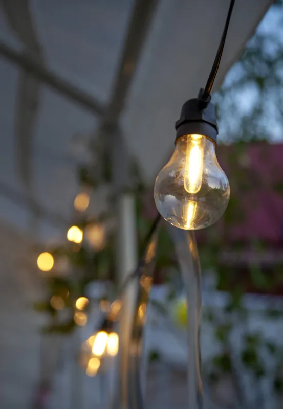 Girlanda ogrodowa 10 lampek LED SELECTA, wymienne żarówki, wbudowany Timer — zdjęcie 5