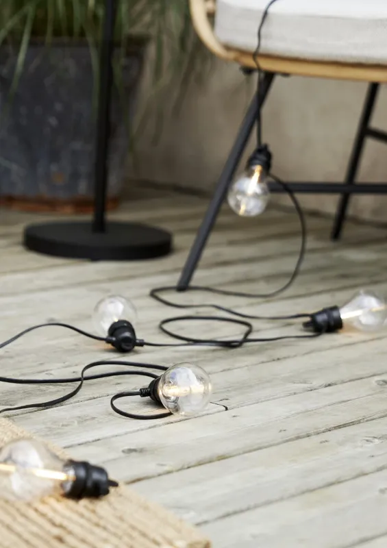 Girlanda ogrodowa 10 lampek LED SELECTA, wymienne żarówki, wbudowany Timer — zdjęcie 7