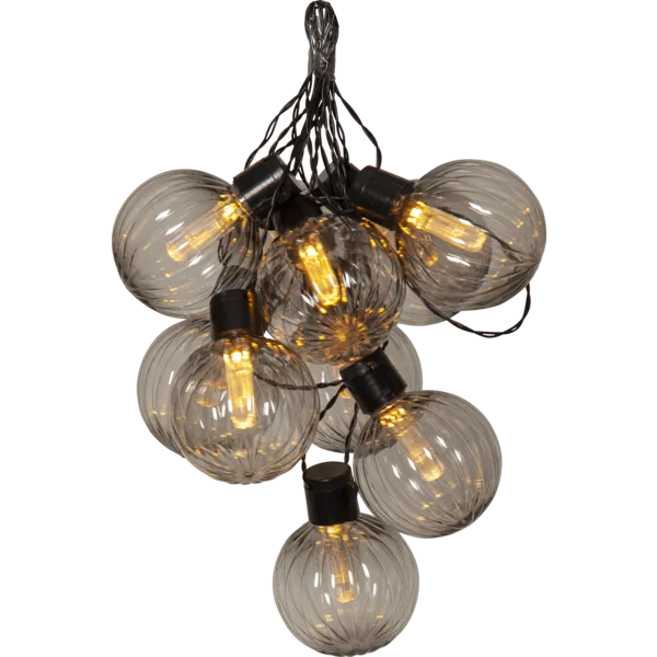 Girlanda ogrodowa 10 lampek ryflowanych LED ARCHY — zdjęcie 2