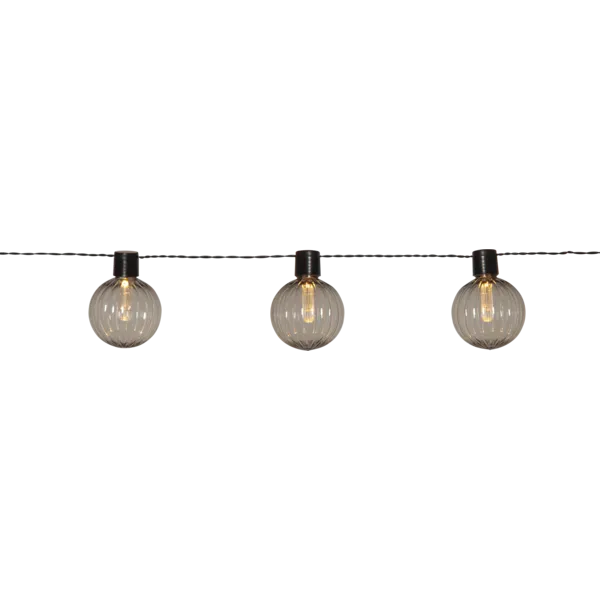 Girlanda ogrodowa 10 lampek ryflowanych LED ARCHY — zdjęcie 4