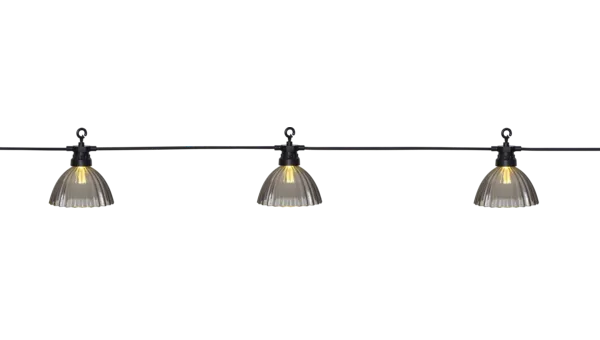 Girlanda ogrodowa 12 lampek LED z abażurami CIRCUS SHADE — zdjęcie 2