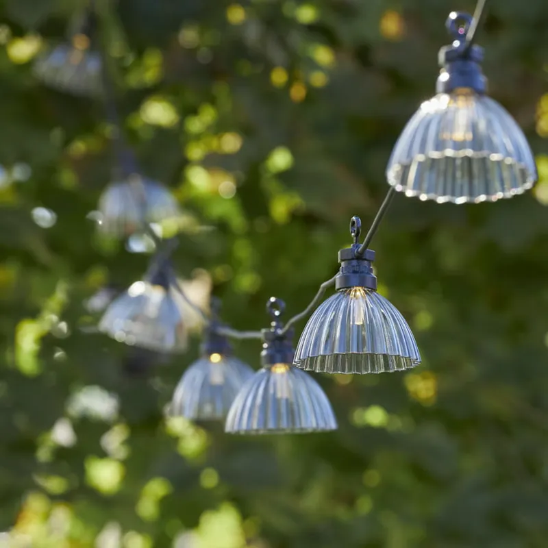 Girlanda ogrodowa 12 lampek LED z abażurami CIRCUS SHADE — zdjęcie 3