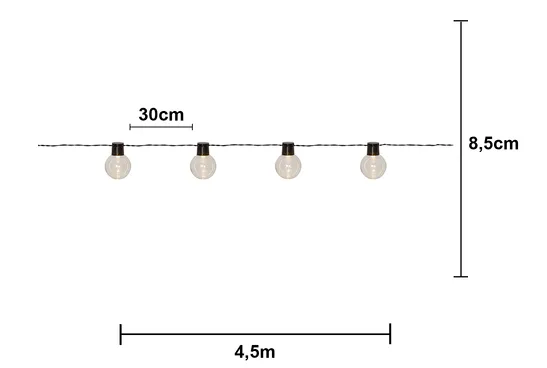 Girlanda ogrodowa 16 lampek LED PARTAJ — zdjęcie 5