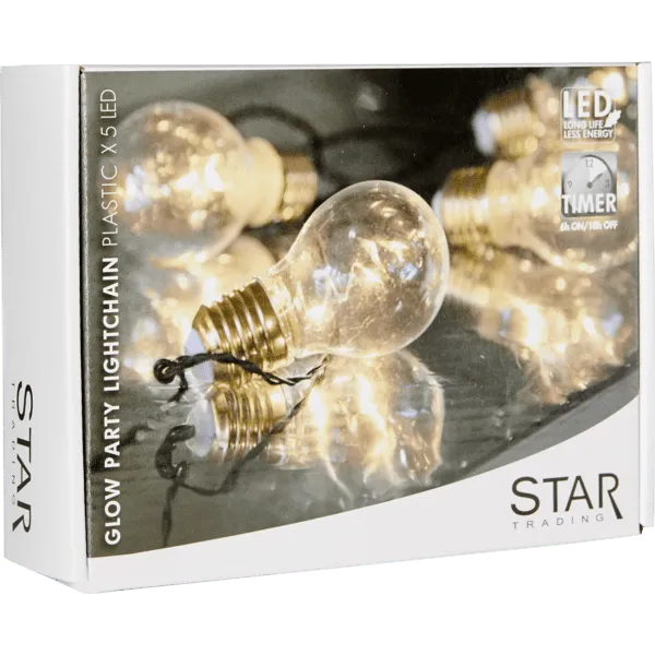 Girlanda ogrodowa 5 lampek LED GLOW na baterie — zdjęcie 5