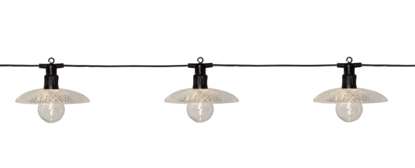 Girlanda ogrodowa 6 lampek LED z abażurami GLASSY LIGHT — zdjęcie 2
