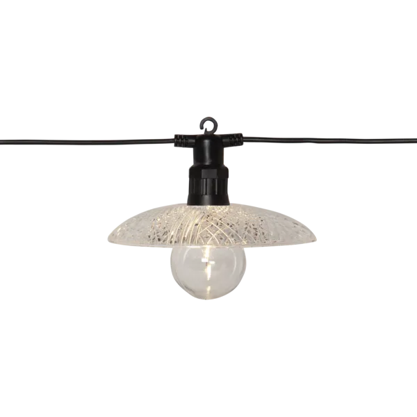 Girlanda ogrodowa 6 lampek LED z abażurami GLASSY LIGHT — zdjęcie 3