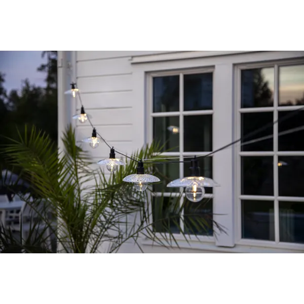 Girlanda ogrodowa 6 lampek LED z abażurami GLASSY LIGHT — zdjęcie 5