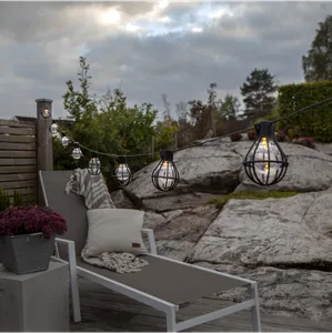 Girlanda ogrodowa 8 lampek LED z abażurami CAGE