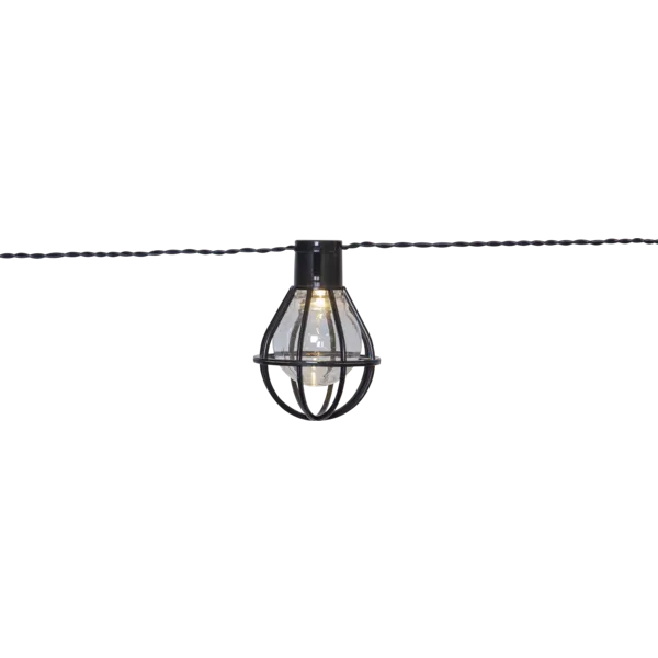 Girlanda ogrodowa 8 lampek LED z abażurami CAGE — zdjęcie 4
