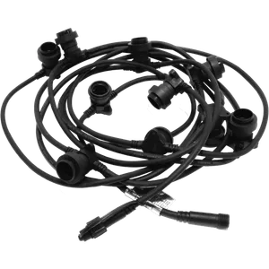 Girlanda ogrodowa modułowa 10 oprawek E27 okrągły kabel SYSTEM CONNECTA