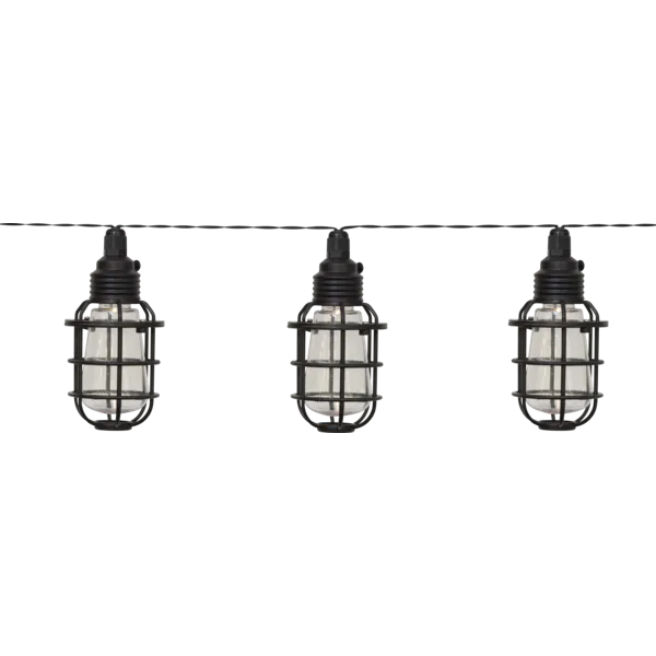 Girlanda solarna ogrodowa CAGE 8 lampek LED z abażurami IP44 — zdjęcie 2