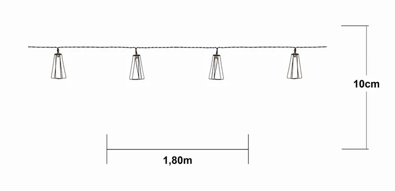 Girlanda solarna ogrodowa EDDY 10 lampek LED IP44 — zdjęcie 5