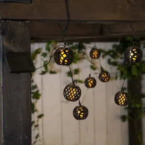 Girlanda solarna ogrodowa FLAME 8 lampek LED IP44