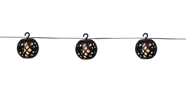 Girlanda solarna ogrodowa FLAME 8 lampek LED IP44 — zdjęcie 2