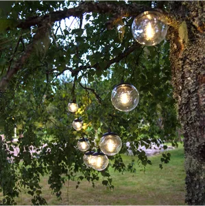 Girlanda solarna ogrodowa GLOBE 8 lampek LED IP44