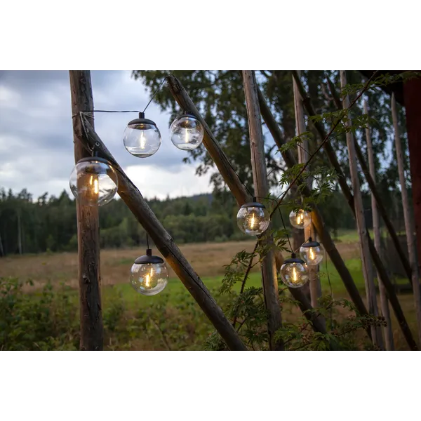 Girlanda solarna ogrodowa GLOBE 8 lampek LED IP44 — zdjęcie 4