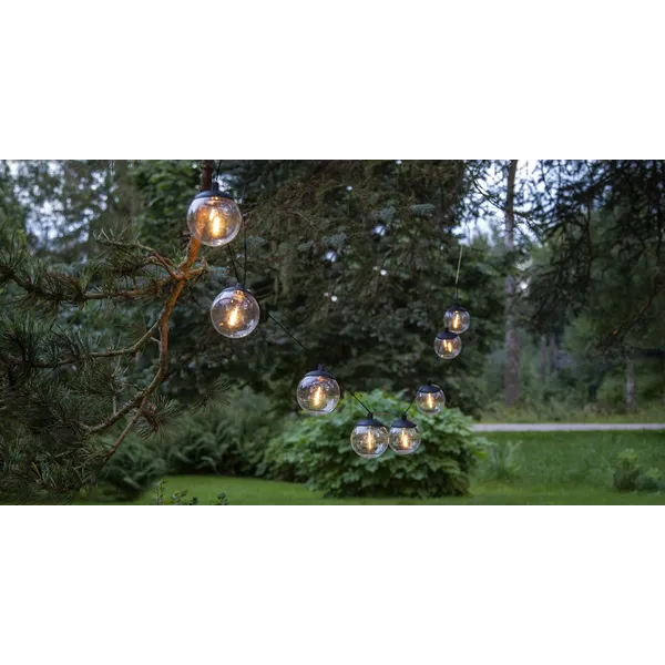 Girlanda solarna ogrodowa GLOBE 8 lampek LED IP44 — zdjęcie 6