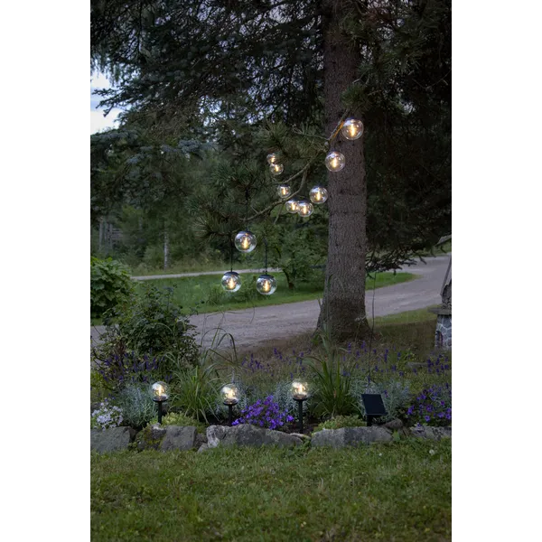 Girlanda solarna ogrodowa GLOBE 8 lampek LED IP44 — zdjęcie 7