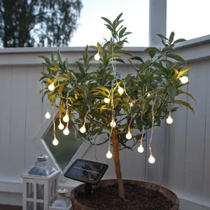 Girlanda solarna ogrodowa GLOBINI 20 lampek kulek LED IP44
