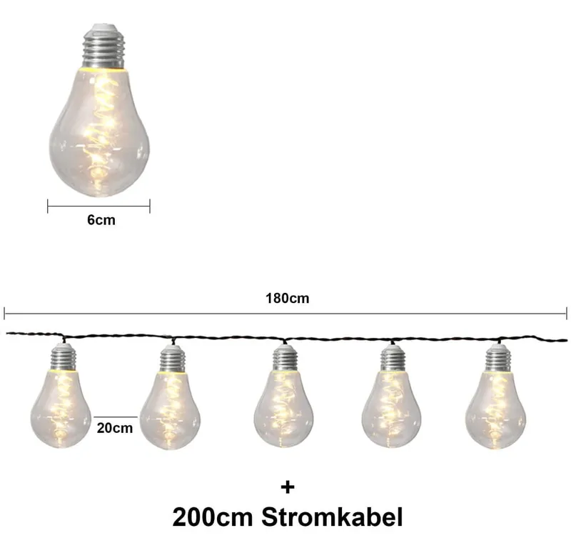 Girlanda solarna ogrodowa GLOW 10 lampek LED Dew Drop IP44 — zdjęcie 6