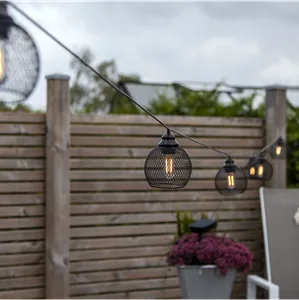 Girlanda solarna ogrodowa SUNLIGHT 8 lampek LED z abażurami IP44