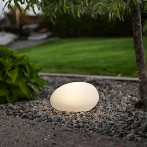 Kamień solarna dekoracja ogrodowa LED stojąca GLOBY