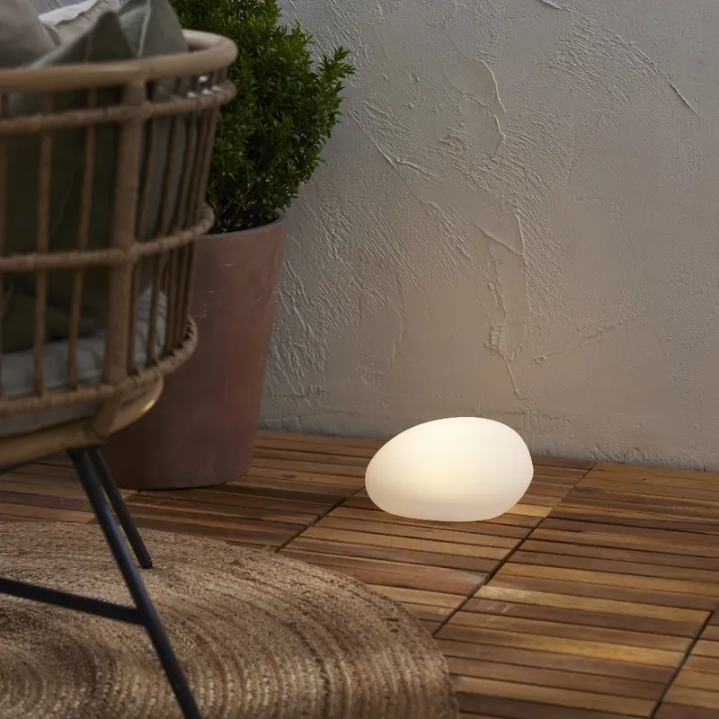 Kamień solarna dekoracja ogrodowa LED stojąca GLOBY — zdjęcie 4