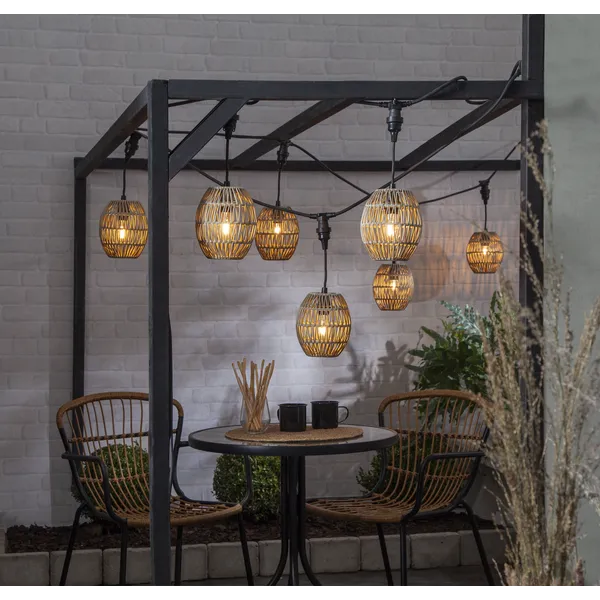 Klosz Rattanowy 18 cm do lamp i girland świetlnych LINDE IP44 — zdjęcie 2