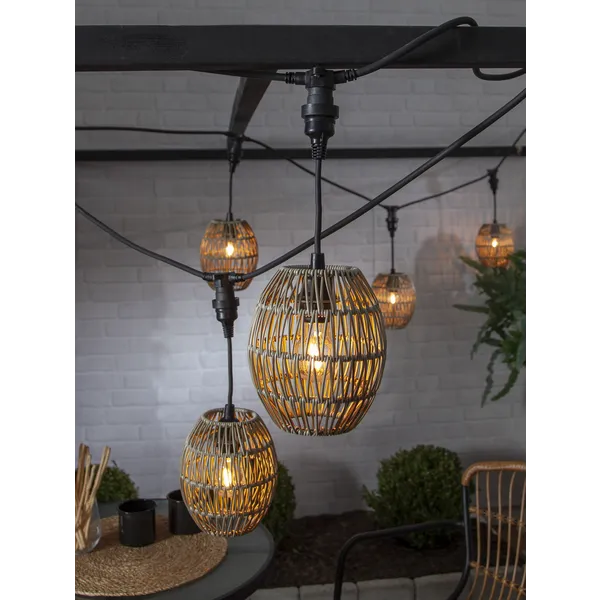 Klosz Rattanowy 18 cm do lamp i girland świetlnych LINDE IP44 — zdjęcie 8