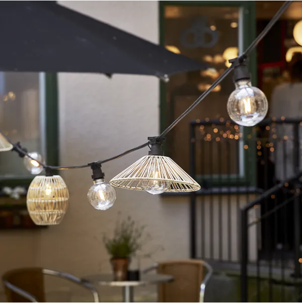 Klosz Rattanowy 25 cm do girland świetlnych i lamp VIDE IP44 — zdjęcie 2