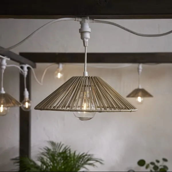 Klosz Rattanowy 25 cm do girland świetlnych i lamp VIDE IP44 — zdjęcie 5