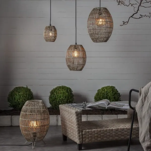 Klosz Rattanowy 30 cm do lamp i girland świetlnych LINDE IP44 — zdjęcie 4