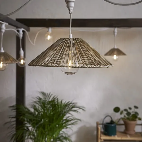 Klosz Rattanowy 38 cm do girland świetlnych i lamp VIDE IP44 — zdjęcie 4