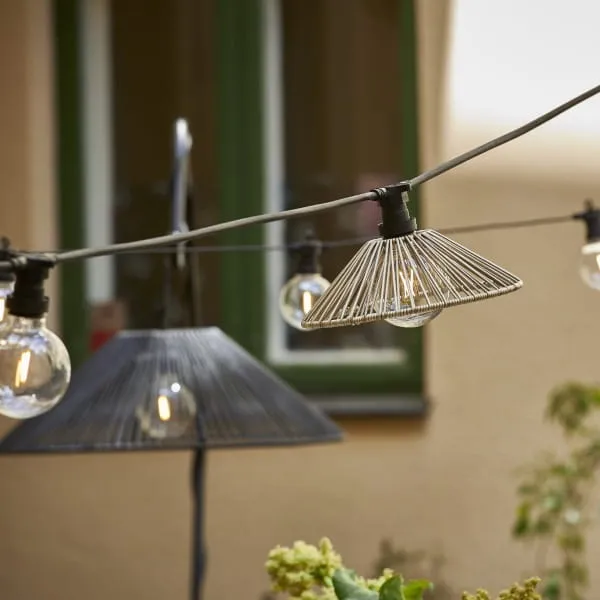 Klosz Rattanowy 38 cm do girland świetlnych i lamp VIDE IP44 — zdjęcie 5