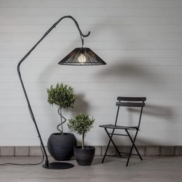 Klosz rattanowy czarny 58 cm do girland świetlnych i lamp VIDE IP44 — zdjęcie 2