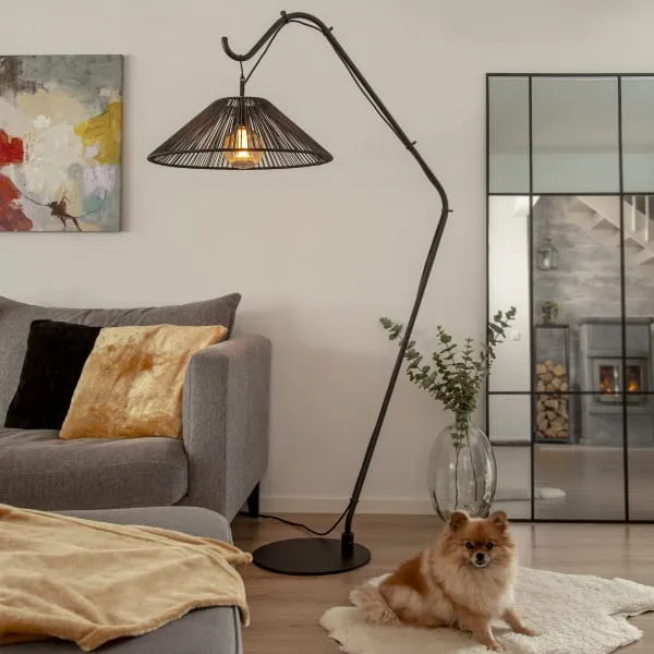 Klosz rattanowy czarny 58 cm do girland świetlnych i lamp VIDE IP44 — zdjęcie 4