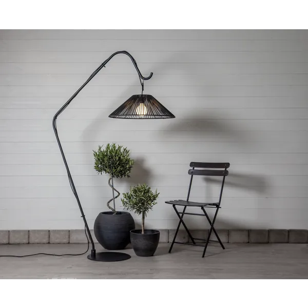 Klosz rattanowy czarny 58 cm do girland świetlnych i lamp VIDE IP44 — zdjęcie 5