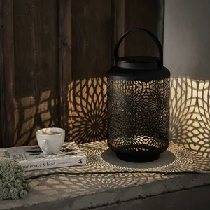 Lampion ogrodowy LED solarny MANDALA świetlny wzór