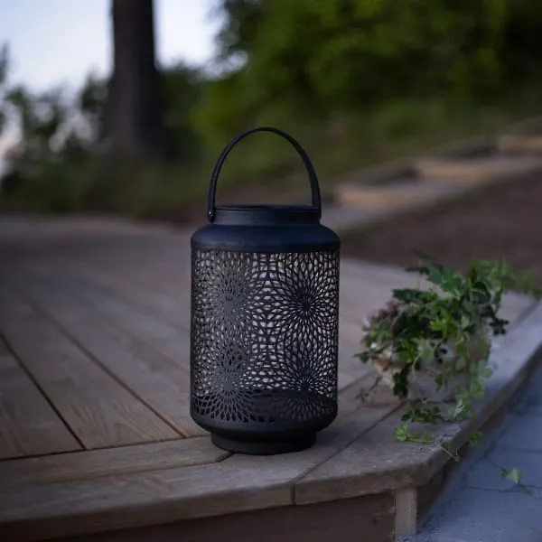 Lampion ogrodowy LED solarny MANDALA świetlny wzór — zdjęcie 3