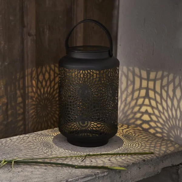 Lampion ogrodowy LED solarny MANDALA świetlny wzór — zdjęcie 4