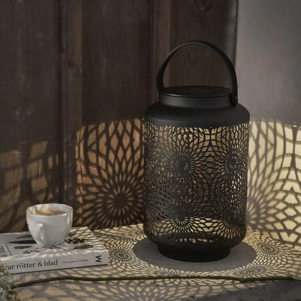 Lampion ogrodowy LED solarny MANDALA świetlny wzór — zdjęcie 5