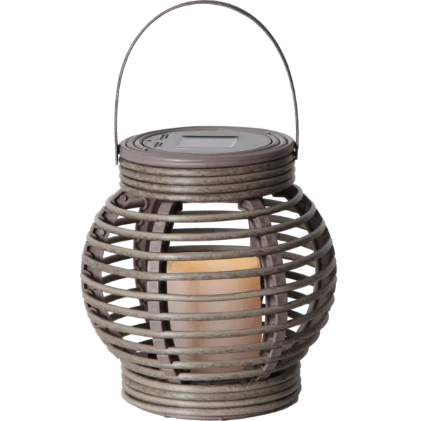 Lampion solarny ogrodowy LED Rotang — zdjęcie 2