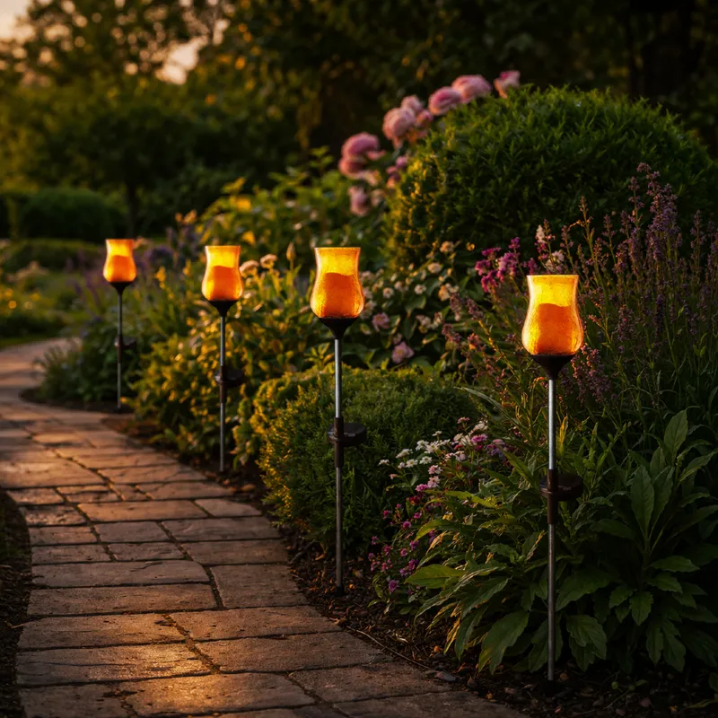 Lampion solarny ogrodowy LED wbijany LYON — zdjęcie 3