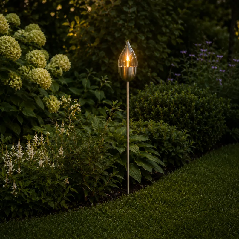 Lampion solarny ogrodowy LED wbijany OLYMPOS — zdjęcie 4