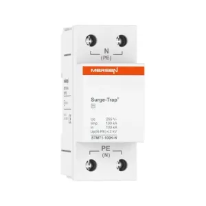 Ogranicznik przepięć T1, 255V AC, 100kA, N-PE, Neutralny, STMT1-100K-N, 83010102, brak prądu upływu, MERSEN