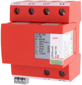 Ogranicznik przepięć T1+T2+T3 4P 25/100kA, 1,5kV, TNS, M2, 255V, FM, 956405, DEHN ventil