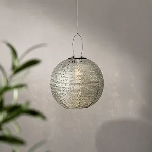 Lampion solarny ogrodowy LED wiszący FESTA zielony