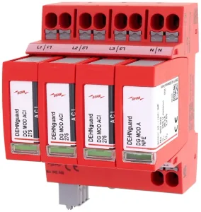 Ogranicznik przepięć T2 4P, 20kA, Push in, TNS, 275V, FM, DG, MP, ACI, 942440, DEHN guard