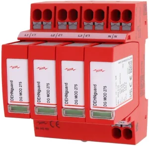 Ogranicznik przepięć T2+T3 4P, 20kA, Push in, TNS, 275V, DG, SMP, 942402, DEHN guard